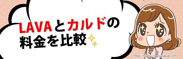 LAVAカルド料金比較