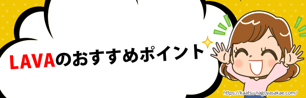 LAVAおすすめポイント
